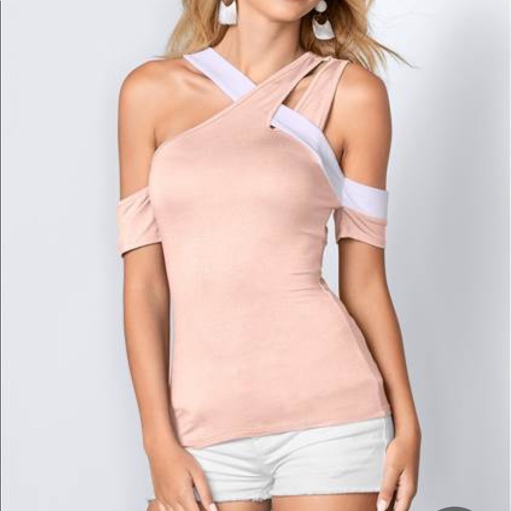 Top Color Block Blush and White color Size M Brand New in Original packaging - Picture 1 of 7